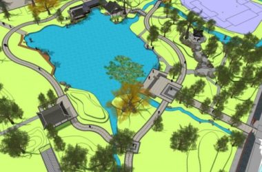 Sketchup景观模型|公园景观，中式风格-BIM建筑网