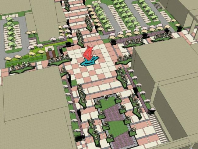 Sketchup景观模型|住宅景观，居住区景观，现代风格