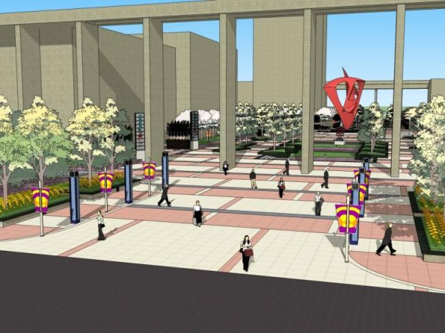 Sketchup景观模型|住宅景观，居住区景观，现代风格