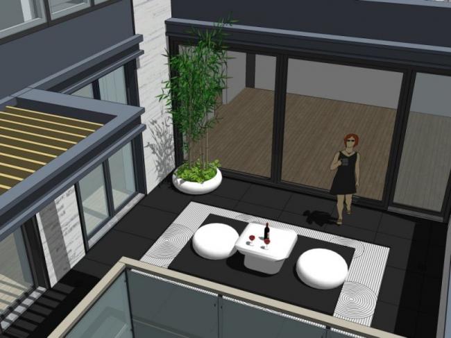 Sketchup景观模型|别墅庭院景观，新中式风格