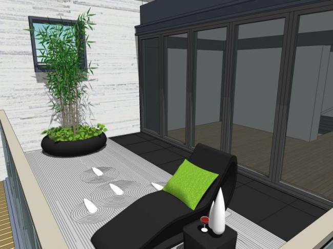 Sketchup景观模型|别墅庭院景观，新中式风格