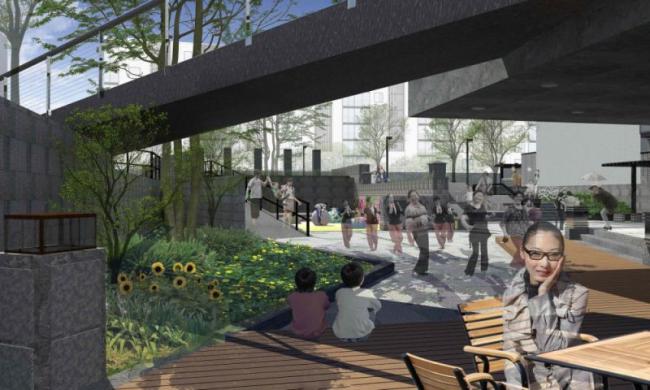 Sketchup景观模型|小区景观，住宅景观，现代风格