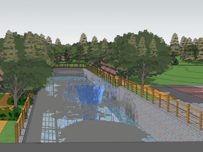 Sketchup景观模型|公园景观，现代风格