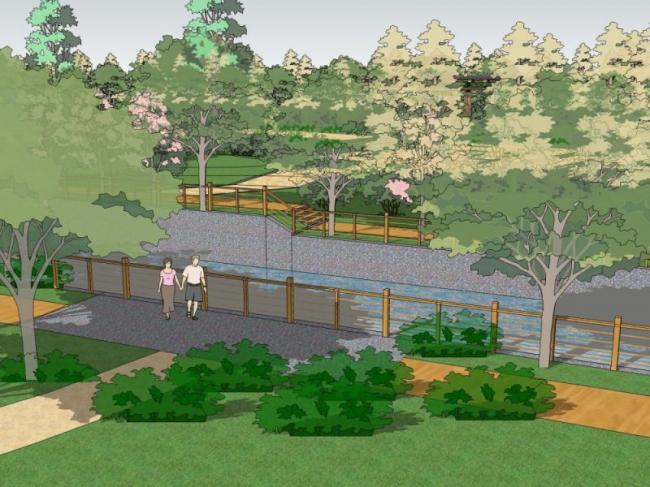 Sketchup景观模型|公园景观，现代风格