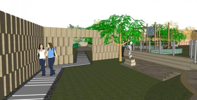 Sketchup景观模型|庭院花园景观，欧式风格，古典风格