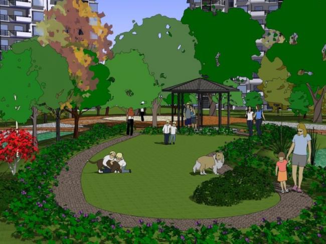 Sketchup景观模型|小区景观，住宅景观，现代风格