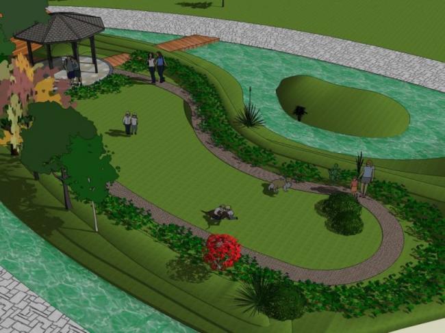 Sketchup景观模型|小区景观，住宅景观，现代风格