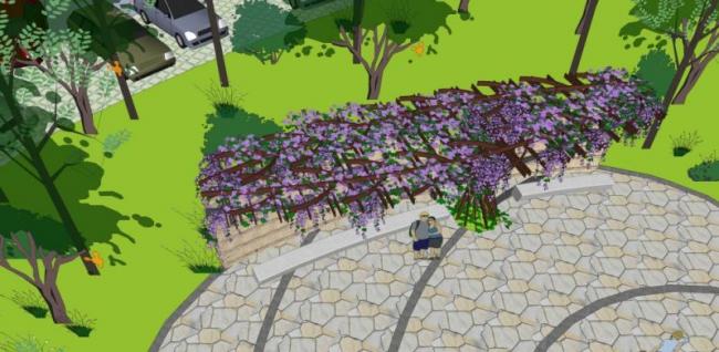 Sketchup景观模型|小区景观，住宅景观，现代风格