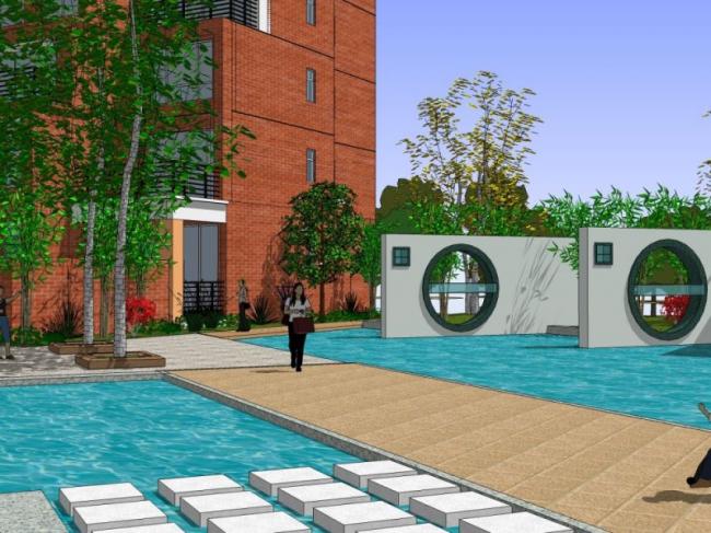 Sketchup景观模型|别墅庭院，庭院景观，住宅景观，欧式风格，古典风格