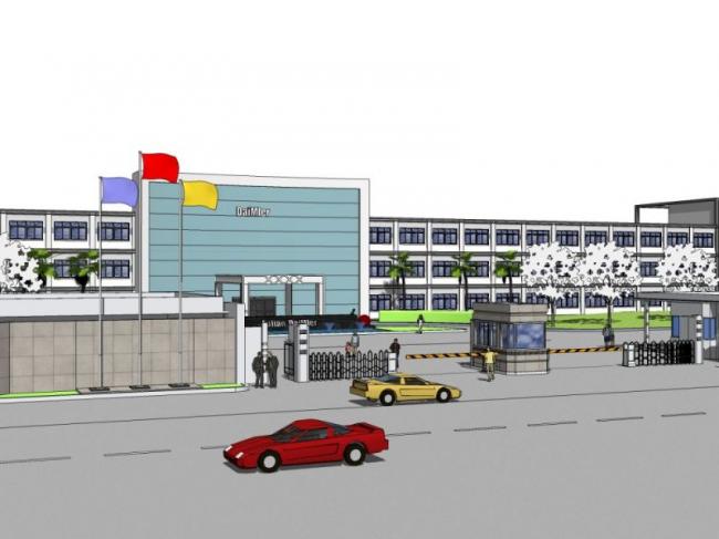 Sketchup景观模型|办公景观，现代风格