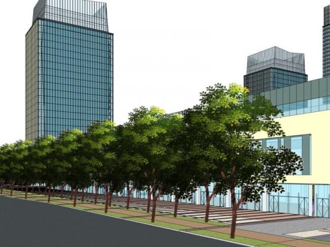 Sketchup景观模型|商业景观，现代风格