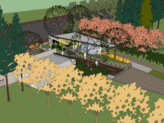 Sketchup景观模型|小区景观，住宅景观，现代风格