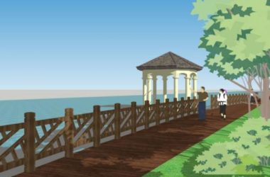 Sketchup景观模型|公园景观，现代风格-BIM建筑网