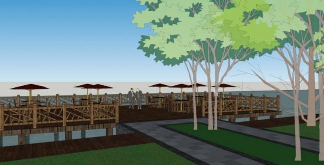 Sketchup景观模型|公园景观，现代风格