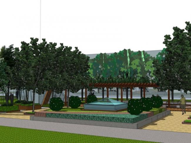 Sketchup景观模型|宅间景观，现代风格