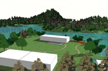 Sketchup景观模型|湿地公园景观，现代风格-BIM建筑网