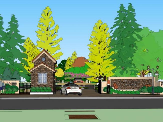 Sketchup景观模型|小区景观，住宅景观，现代风格