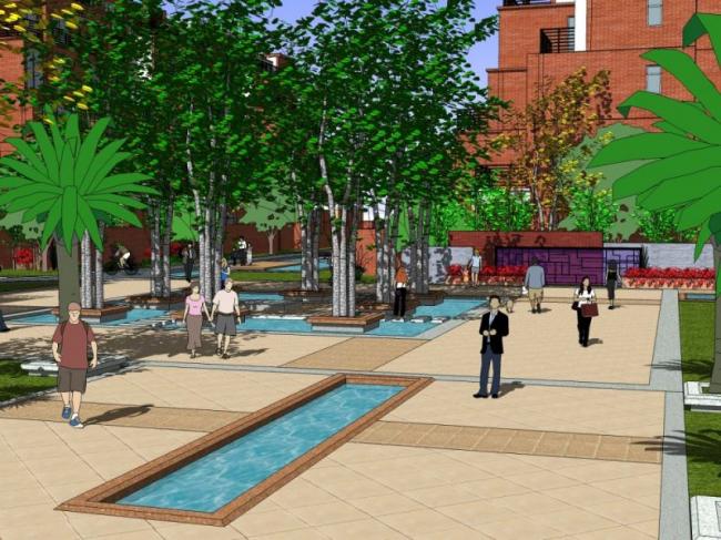 Sketchup景观模型|小区景观，住宅景观，欧式风格，古典风格