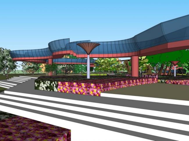 Sketchup景观模型|公园景观，现代风格