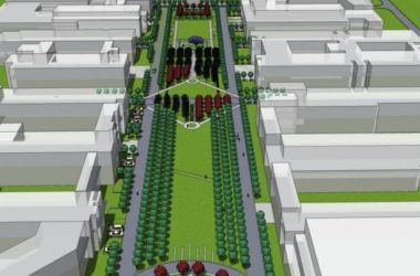 Sketchup景观模型|商业广场，长廊景观，现代风格-BIM建筑网