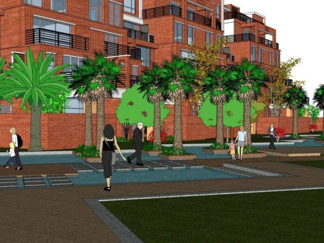 Sketchup景观模型|住宅景观，小区景观，现代风格