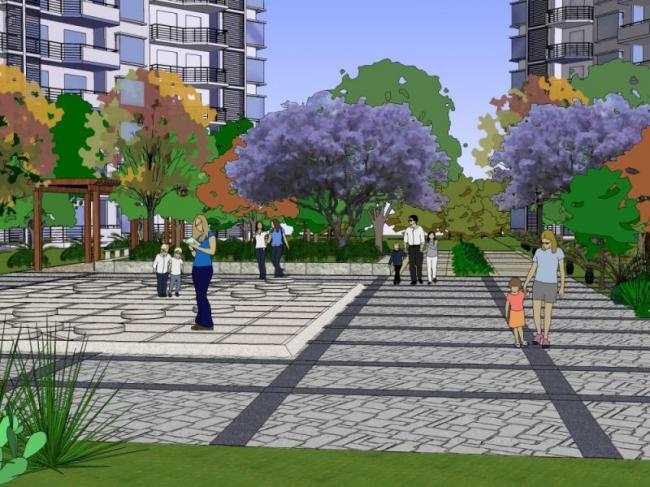 Sketchup景观模型|小区景观，住宅景观，现代风格