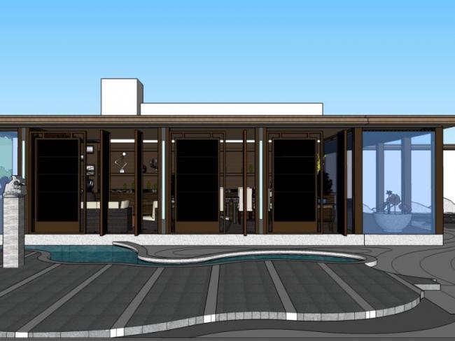 Sketchup景观模型|屋顶花园景观，中式风格