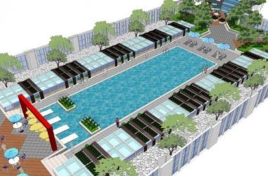 Sketchup景观模型|屋顶花园景观，泳池景观，现代风格-BIM建筑网