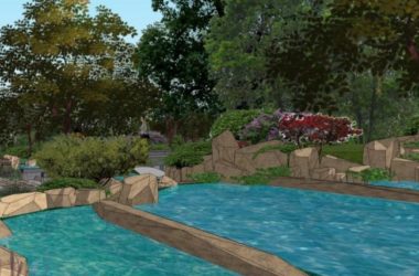 Sketchup景观模型|小区景观，住宅景观，滨水景观，欧式风格，古典风格-BIM建筑网