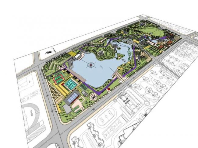 Sketchup景观模型|公园景观，现代风格