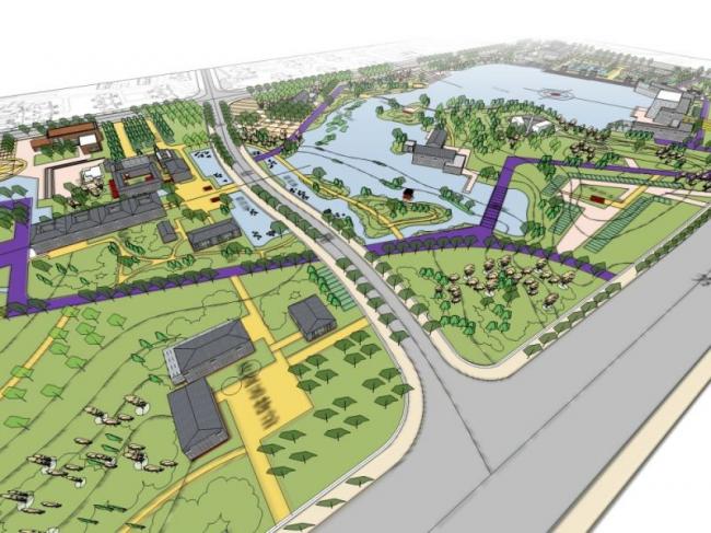 Sketchup景观模型|公园景观，现代风格