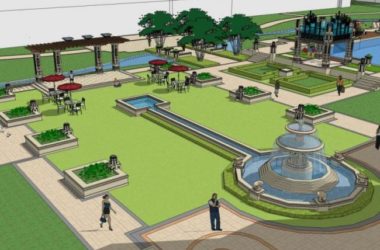 Sketchup景观模型|小区景观，住宅景观，古典风格-BIM建筑网