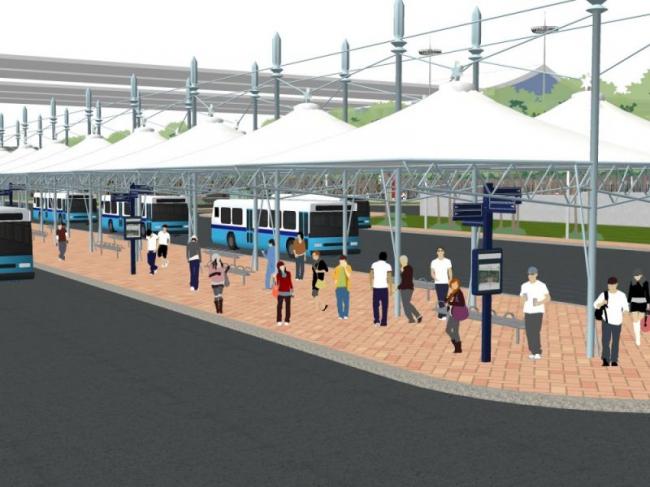 Sketchup景观模型|广场景观，停车场景观，车站景观，现代风格