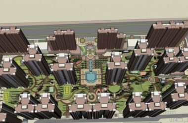 Sketchup景观模型|小区景观，住宅景观，现代风格-BIM建筑网