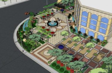 Sketchup景观模型|售楼处景观，欧式风格，古典风格-BIM建筑网