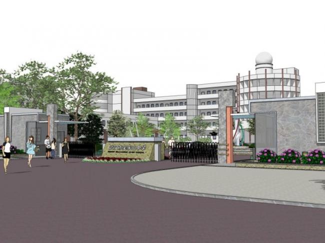 Sketchup景观模型|校园景观，学校景观，现代风格