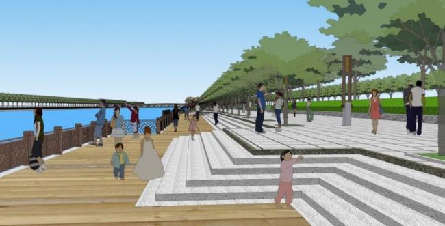 Sketchup景观模型|公园景观，现代风格