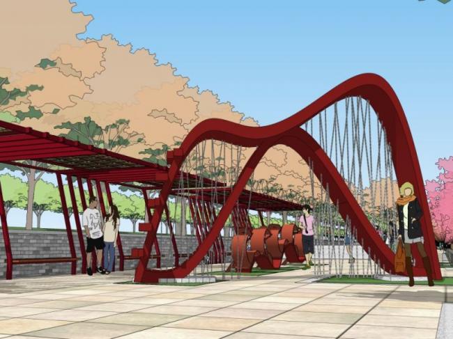 Sketchup景观模型|公园景观，现代风格