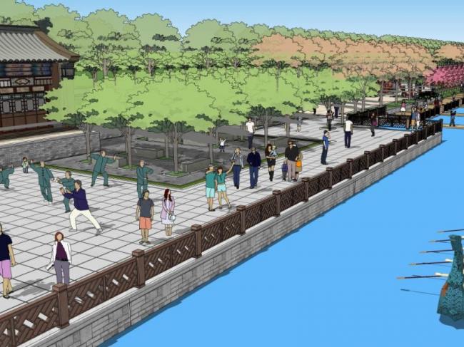 Sketchup景观模型|公园景观，现代风格