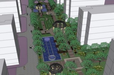 Sketchup景观模型|住宅景观，小区景观，欧式风格，古典风格-BIM建筑网