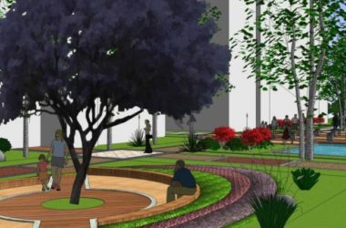 Sketchup景观模型|小区景观，现代风格-BIM建筑网