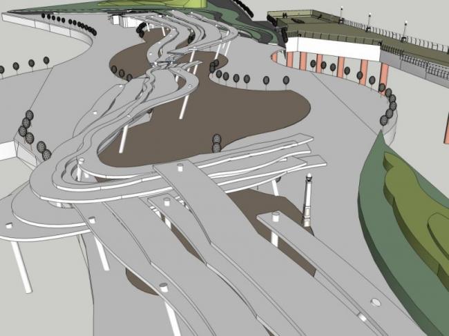 Sketchup景观模型|滨海景观，现代风格