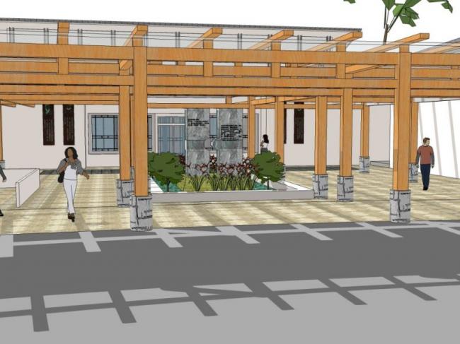 Sketchup景观模型|诗廊景观，新中式风格