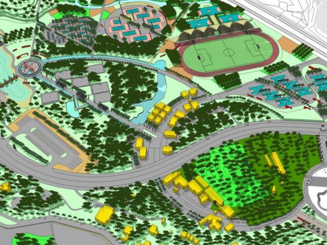 Sketchup景观模型|公园景观，现代风格