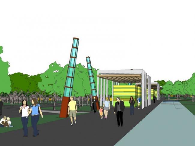 Sketchup景观模型|公园景观，现代风格