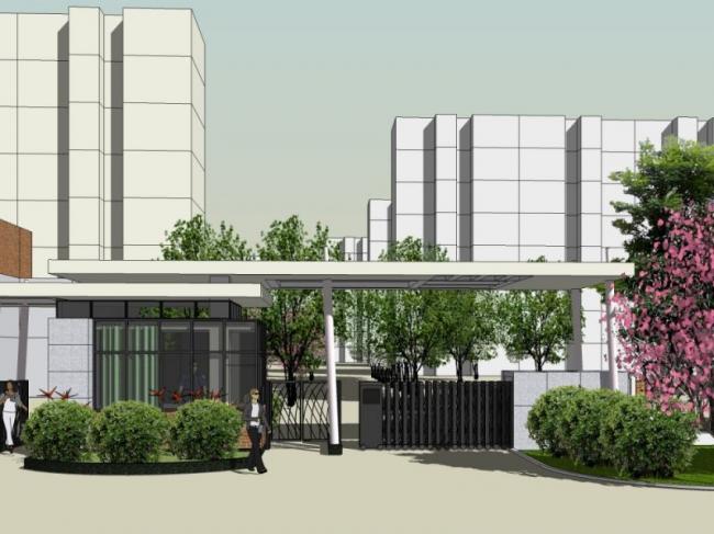 Sketchup景观模型|小区景观，住宅景观，现代风格