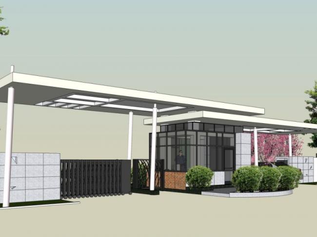Sketchup景观模型|小区景观，住宅景观，现代风格