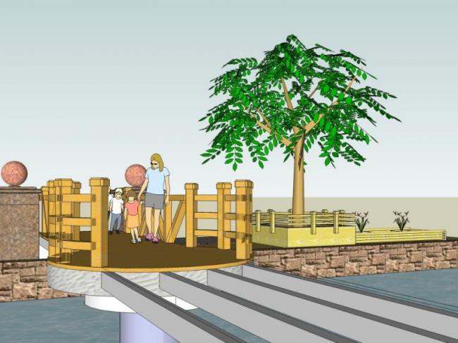 Sketchup景观模型|小桥景观，现代风格