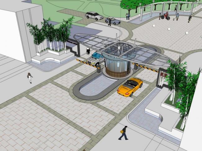 Sketchup景观模型|小区景观，住宅景观，现代风格