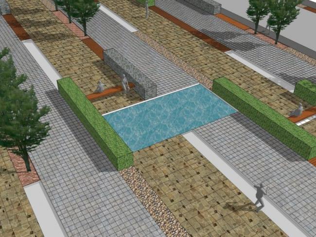 Sketchup景观模型|滨水景观，现代风格